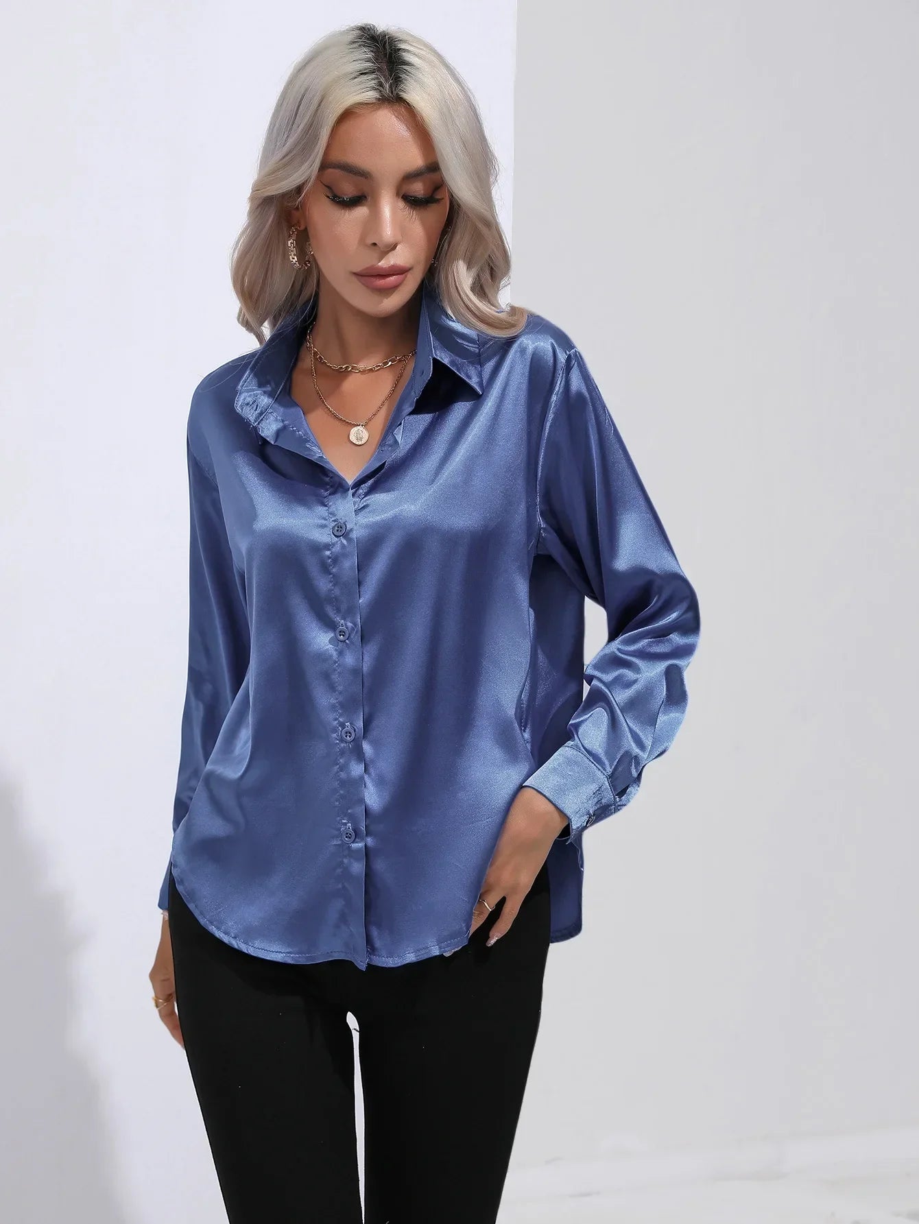 Selma | Satijnen Blouse Dames