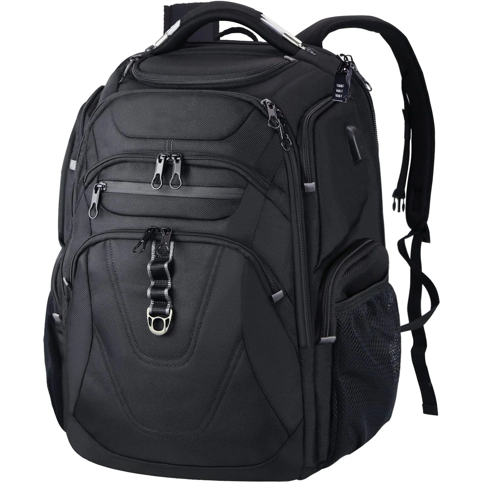 Red | XL Waterdichte Canvas Reis Laptoprugzak met USB-Oplaadpoort