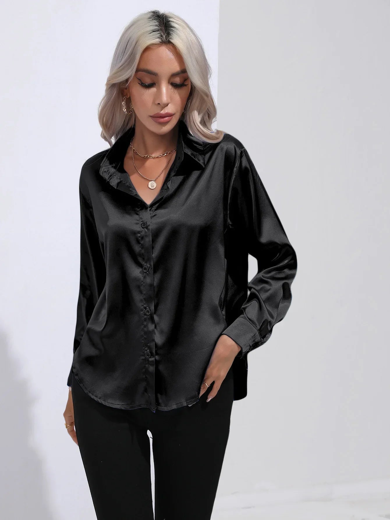 Selma | Satijnen Blouse Dames