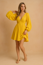 Sadie zomerjurk met korte mouwen 5