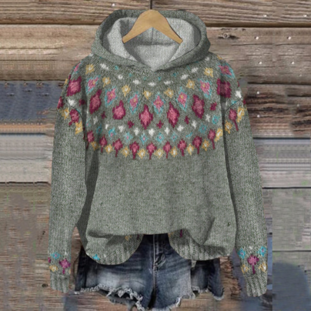 Saskia | Casual gebreide hoodie voor dames | Winter 0