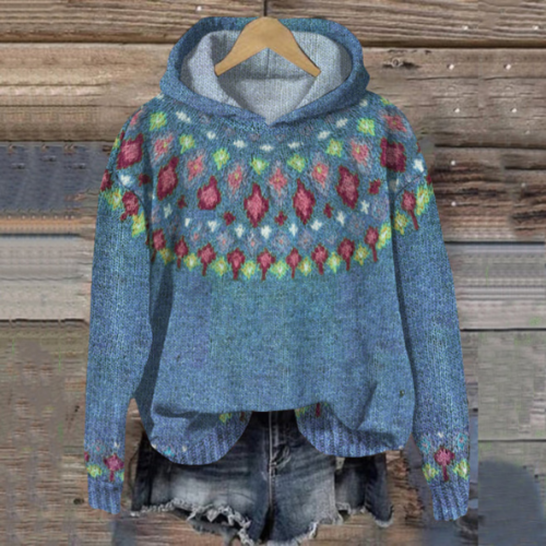 Saskia | Casual gebreide hoodie voor dames | Winter 2