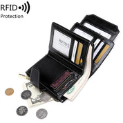 Zaza | Compacte RFID-Blokkerende Driedubbele Reisportemonnee