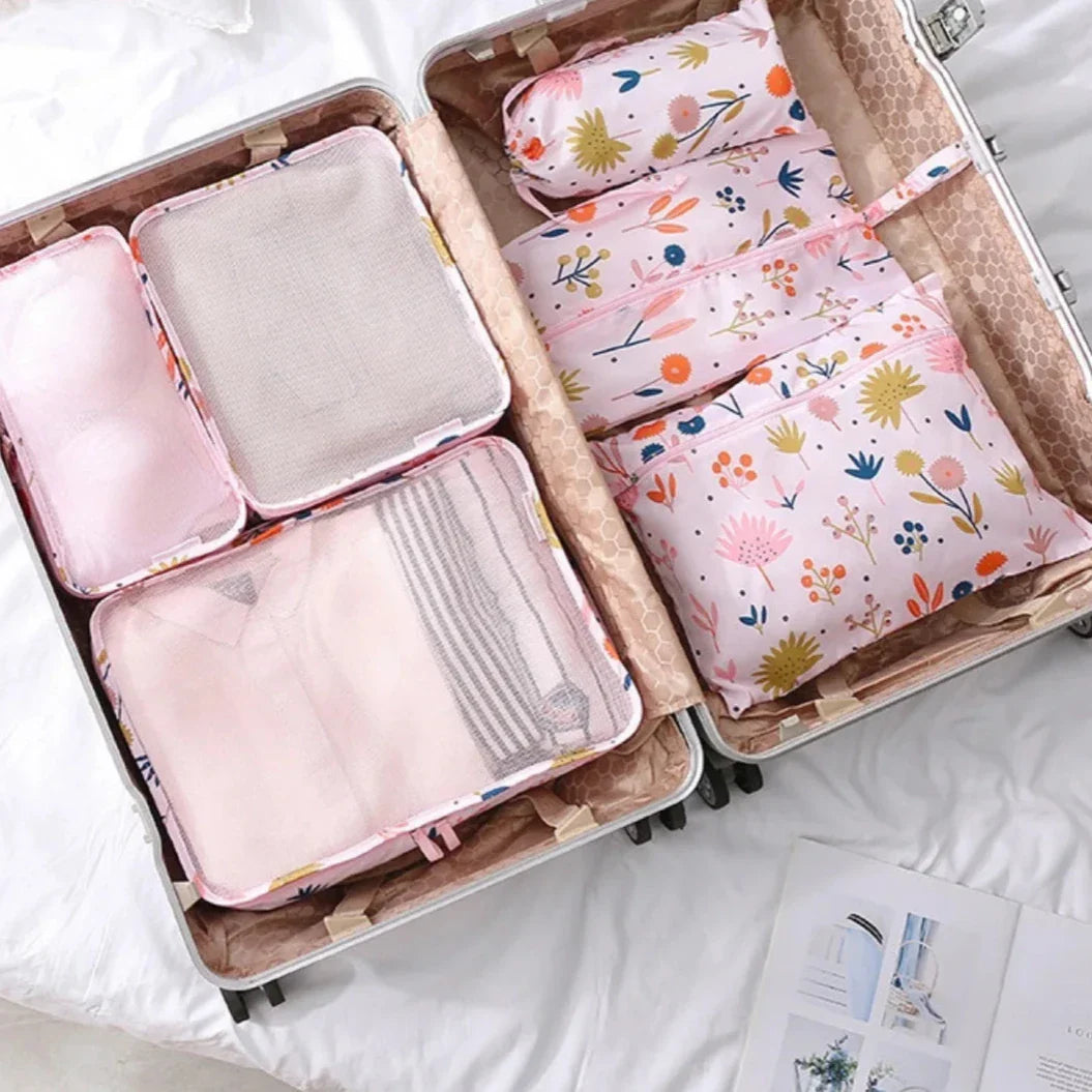 Emma | 6-delige Reisorganiser Set met Pakblokjes