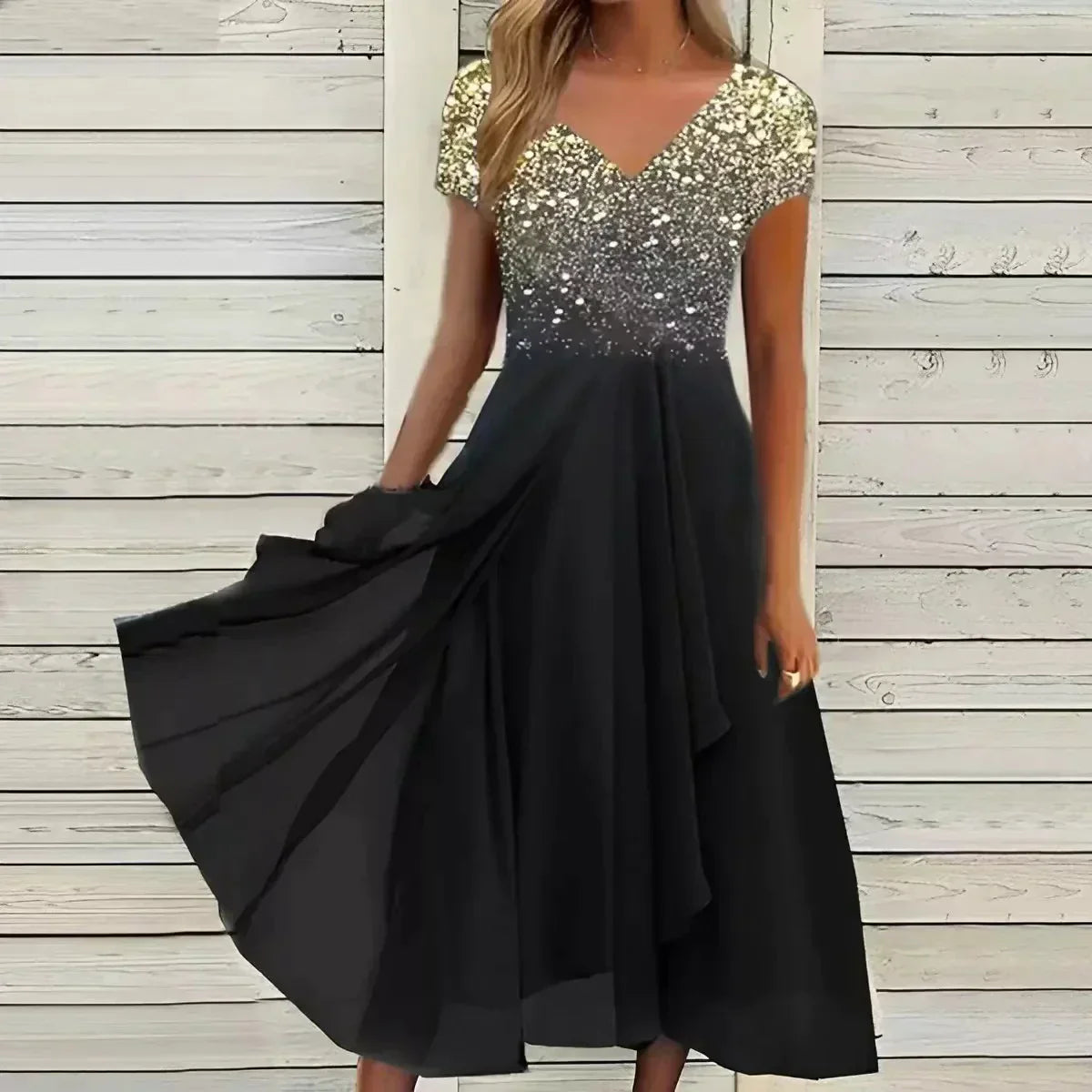 ARIANNE | Glamoureuze Chiffon Avondjurk
