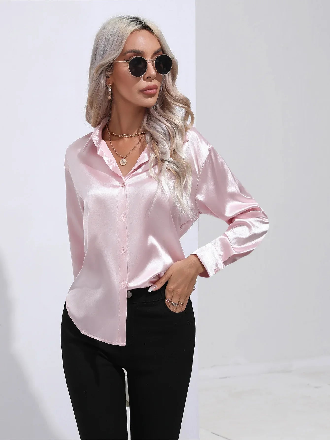 Selma | Satijnen Blouse Dames