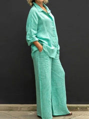 Luna | Vintage Linnen Twee-Delige Set voor Dames