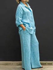 Luna | Vintage Linnen Twee-Delige Set voor Dames