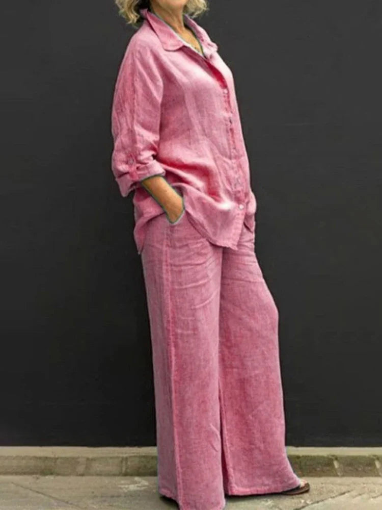 Luna | Vintage Linnen Twee-Delige Set voor Dames