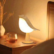 GlowNest | Houten Vogelvormige Nachtlamp