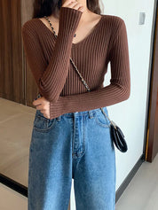 Sofia | Slim fit Gebreide Ribtrui