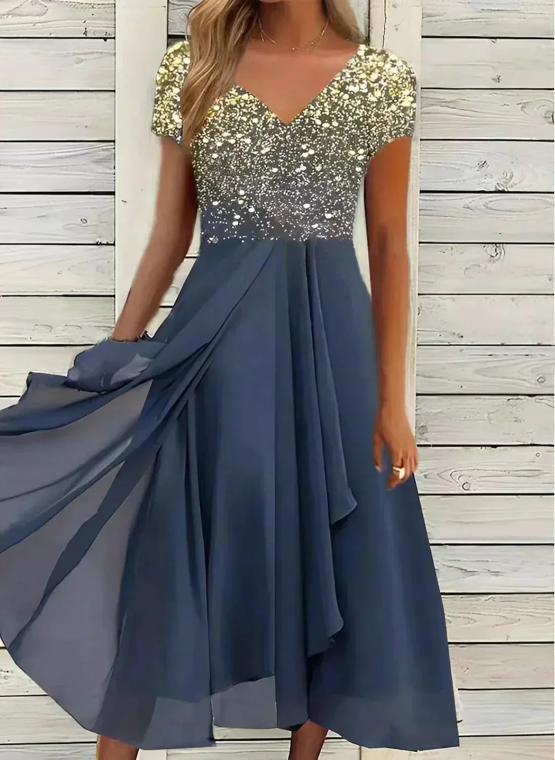 ARIANNE | Glamoureuze Chiffon Avondjurk
