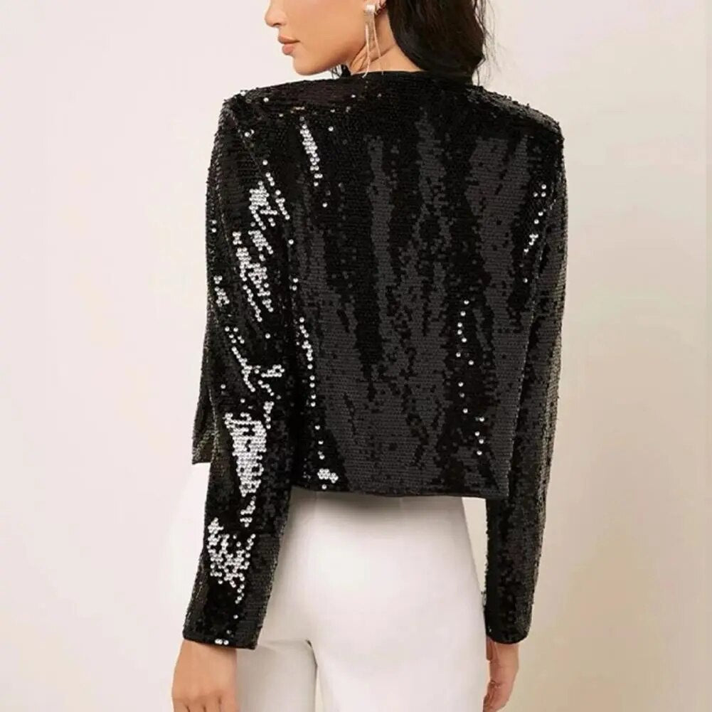 Avery | Funkelnder Glitzer Kurzblazer