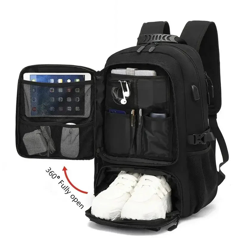 Rowi | Uitbreidbaar 80L Reizen Hiking Laptop rugzak met USB-oplader