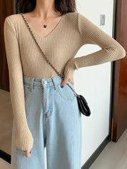 Sofia | Slim fit Gebreide Ribtrui