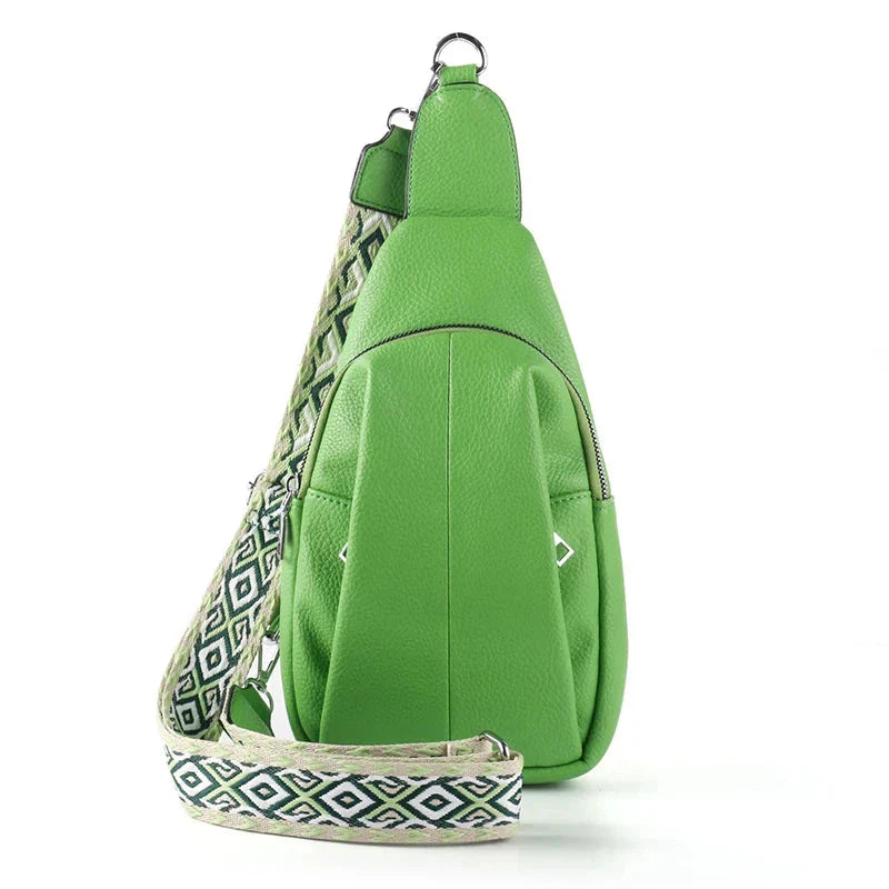 Lily | Dames Geometrische Schouderband Leren Crossbody Sling Tas