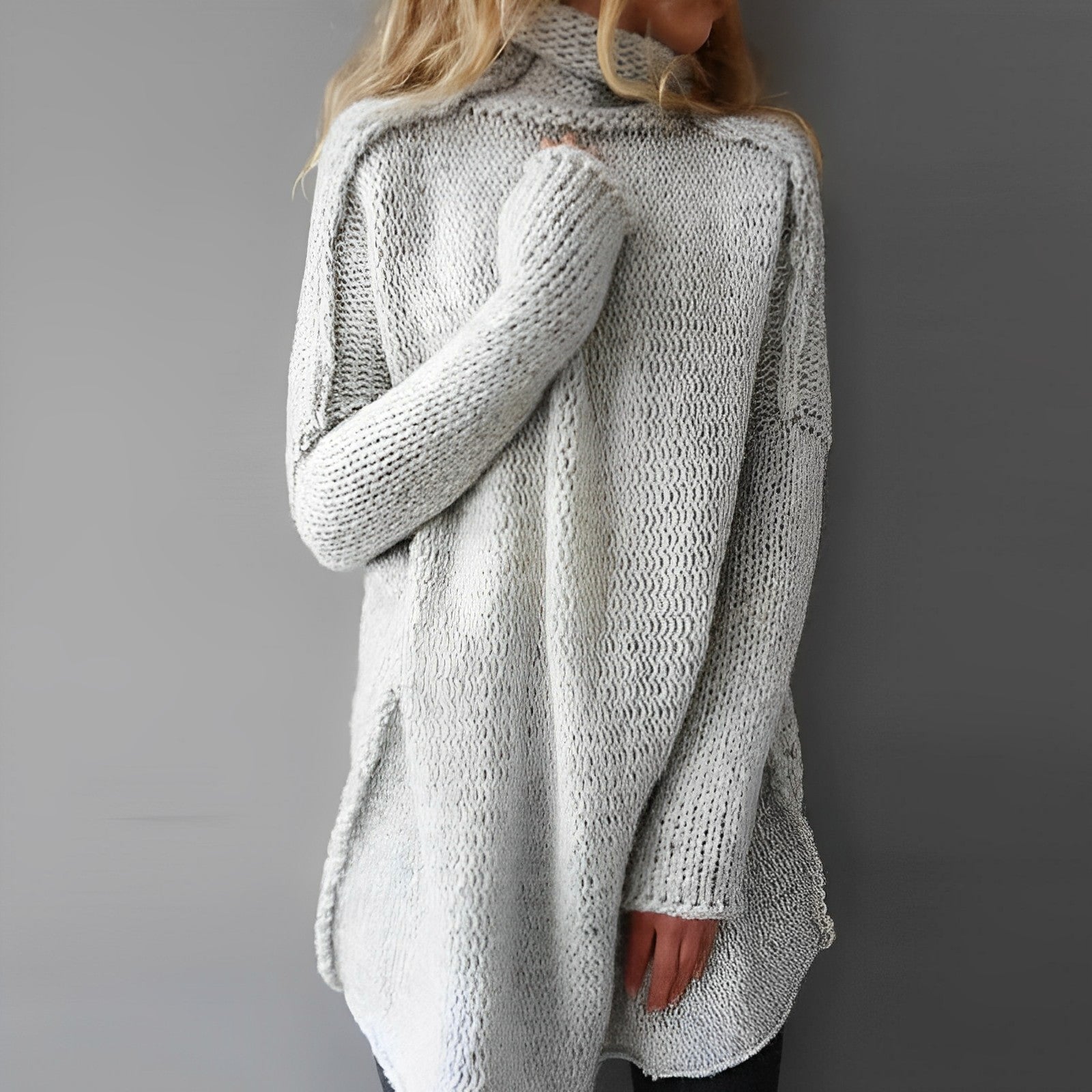 Selena | Dames Casual Turtleneck Lange Trui | Winter 0