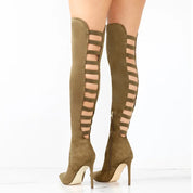 Noor | Overknee Laarzen met Cut-Out – Gedurfd & Oogverblindend