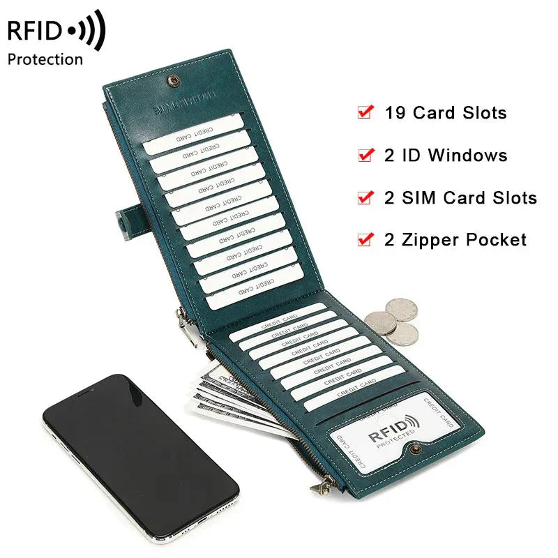 Alyssa | RFID-Blokkerende Grote Reisklutch Portemonnee