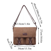 Max | Vintage Canvas Leren Schoudertas voor Mannen