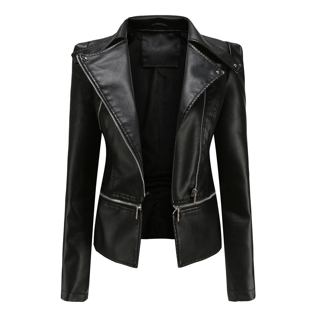 Slim fit bikerjack voor dames | Casual 0