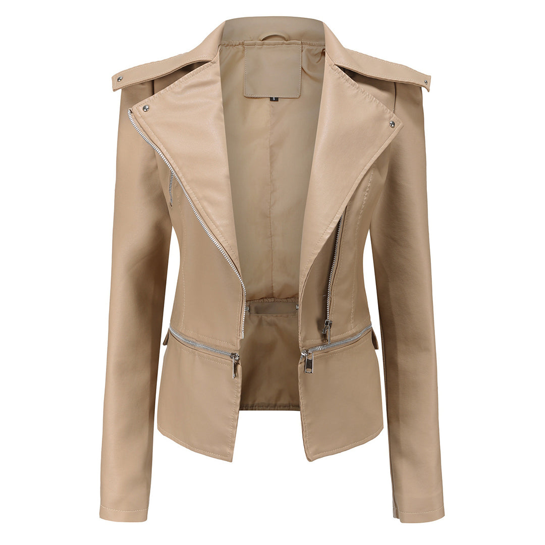 Slim fit bikerjack voor dames | Casual 3