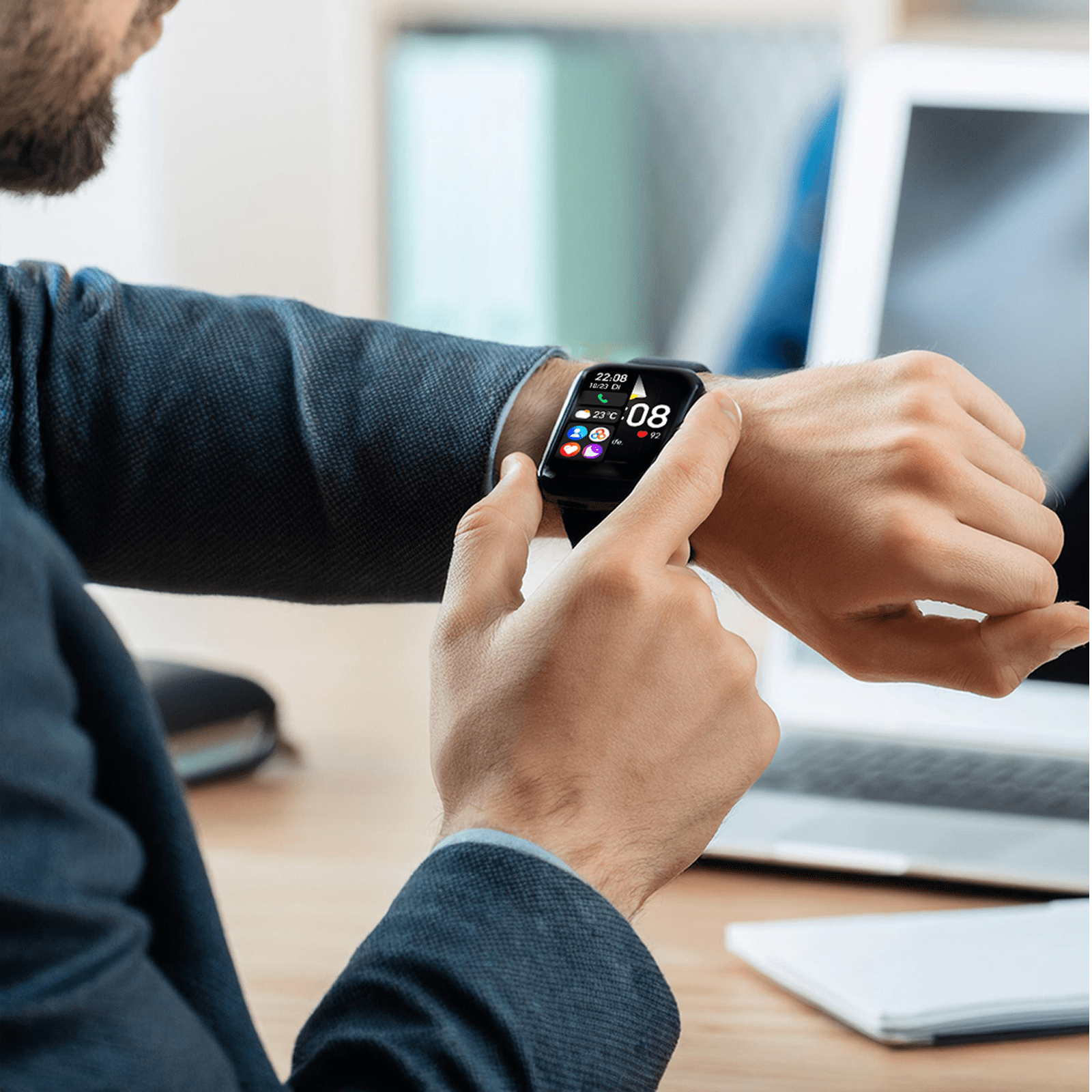 Slimme fitnesshorloge met bloeddrukmeting – Tracker voor gezondheids- en activiteitsmonitoring 1