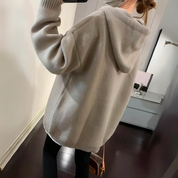 Smiley Face Hoodie voor dames in grote maten | Gebreid 1