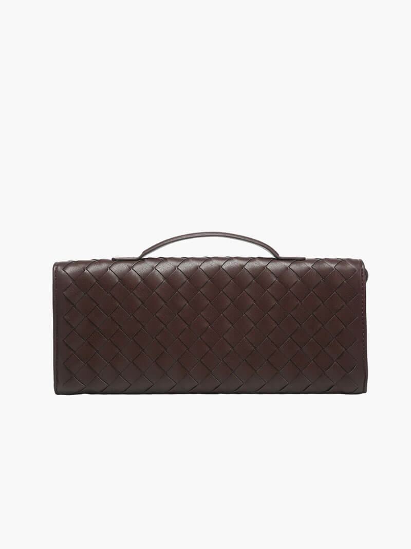 Arviel | Luxe Geweven Handtas met Gouden Sluiting