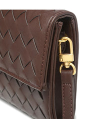 Arviel | Luxe Geweven Handtas met Gouden Sluiting