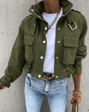 Stijlvol cropped overgangsjack voor dames | met zakken 1