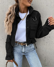 Stijlvol cropped overgangsjack voor dames | met zakken 3