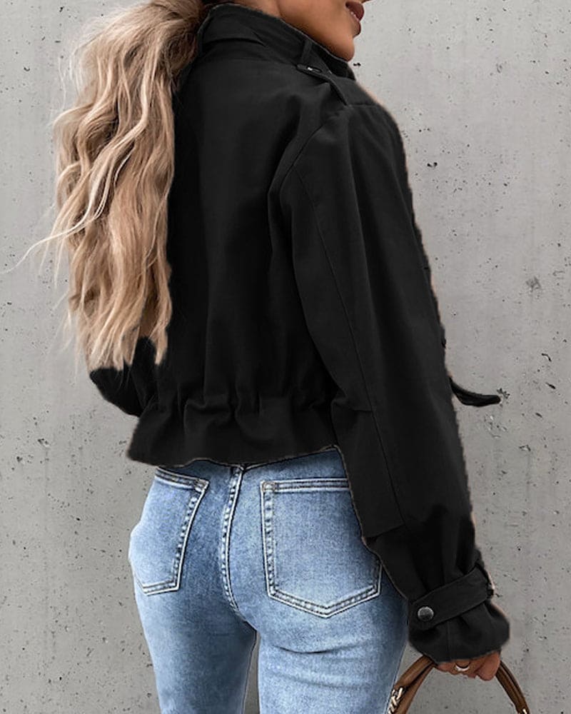 Stijlvol cropped overgangsjack voor dames | met zakken 4