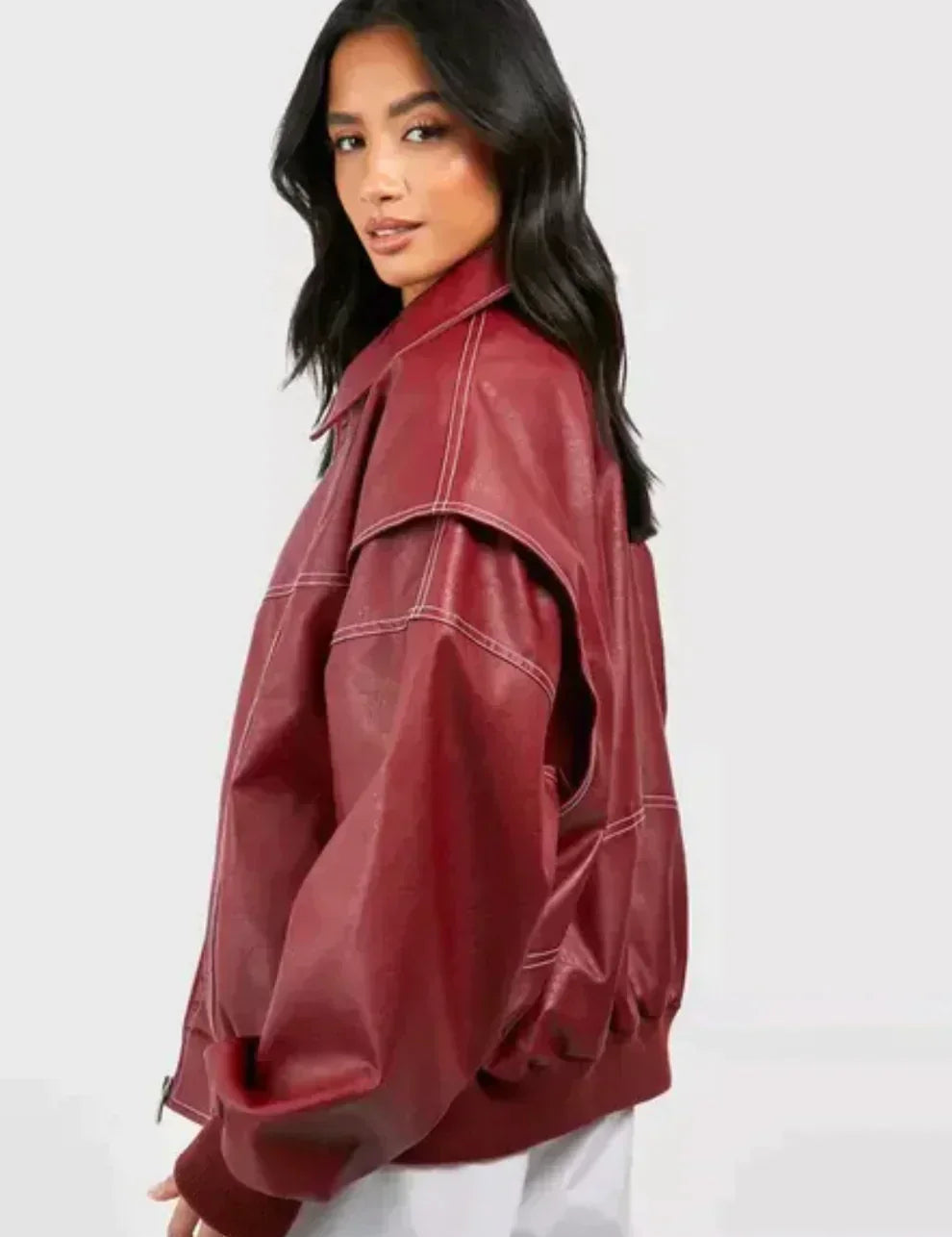 Stijlvolle rode damesjas | Oversized 1