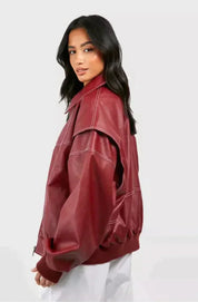 Stijlvolle rode damesjas | Oversized 1