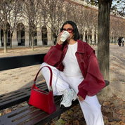 Stijlvolle rode damesjas | Oversized 4