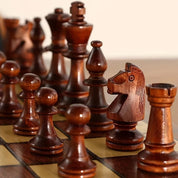 Strategio – Opvouwbaar houten schaakspel met viltbord 2