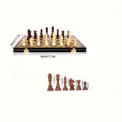 Strategio – Opvouwbaar houten schaakspel met viltbord 5