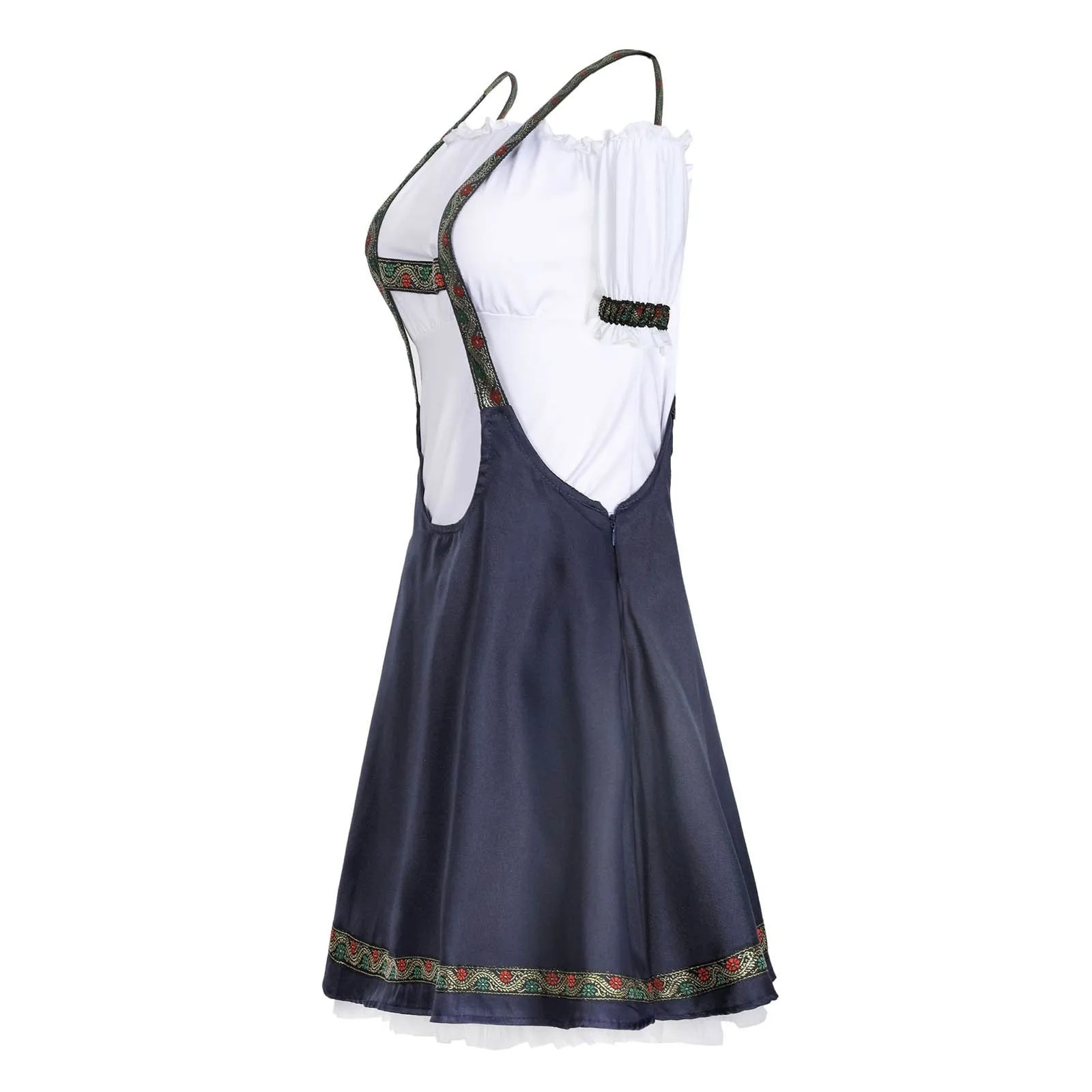 Traditionele dirndljurk met bandjesrok voor het Oktoberfest en klederdrachtfestival 3
