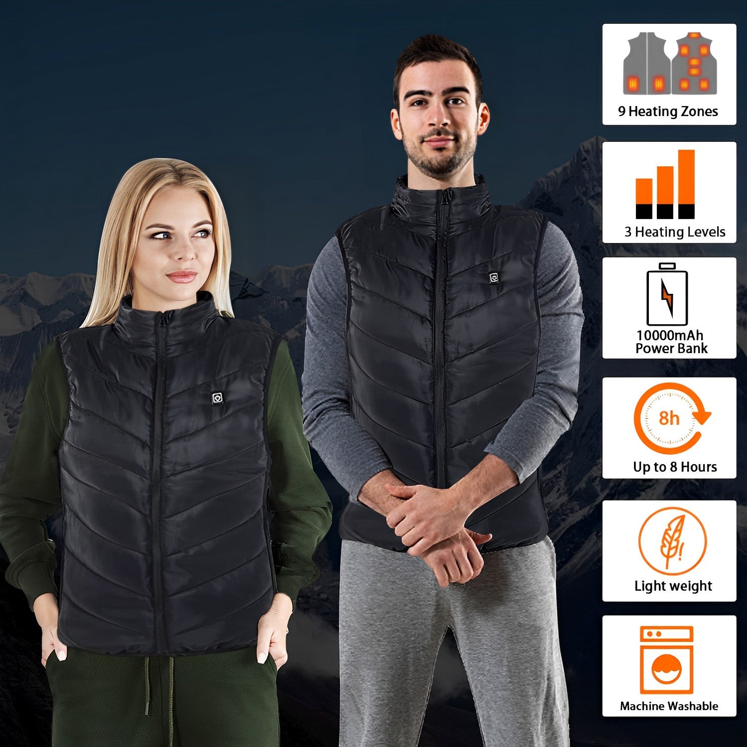 Unisex verwarmd vest 3