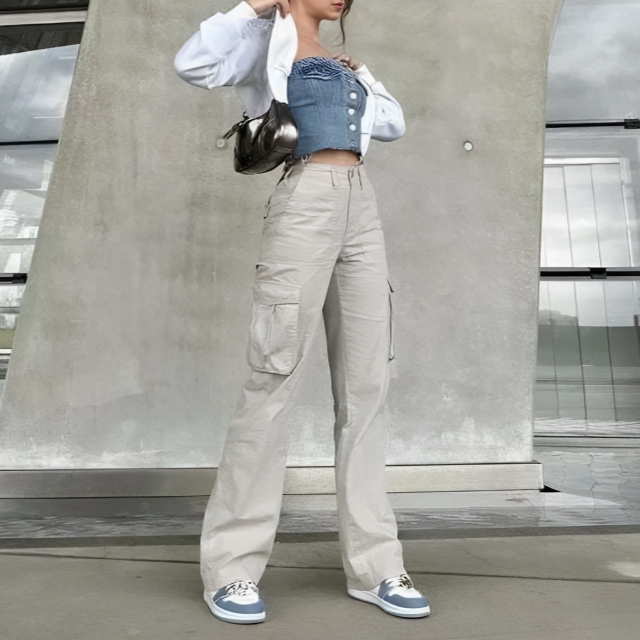 Mika | Trendy Verstelbare Cargo Broek voor een Stijlvolle Look