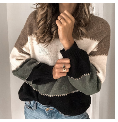 Vintage gebreide trui met lange mouwen voor dames | Warm 3