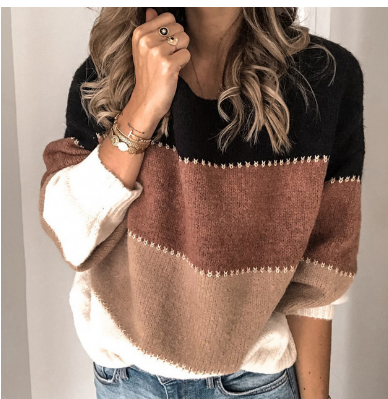 Vintage gebreide trui met lange mouwen voor dames | Warm 4