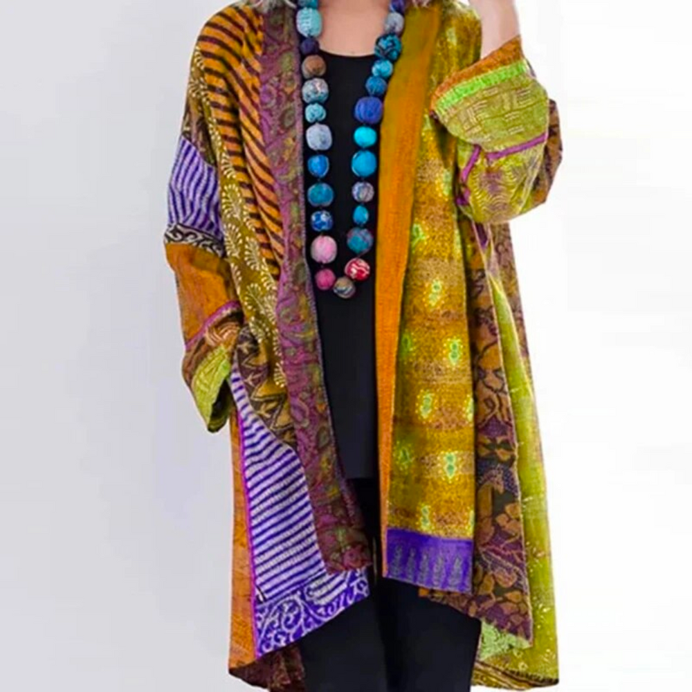 Vintage veelkleurige damescardigan | Casual 1