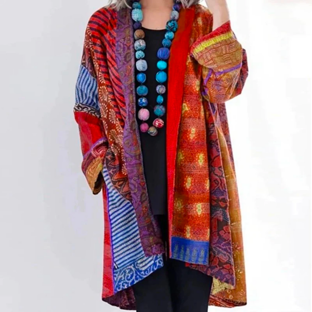 Vintage veelkleurige damescardigan | Casual 2