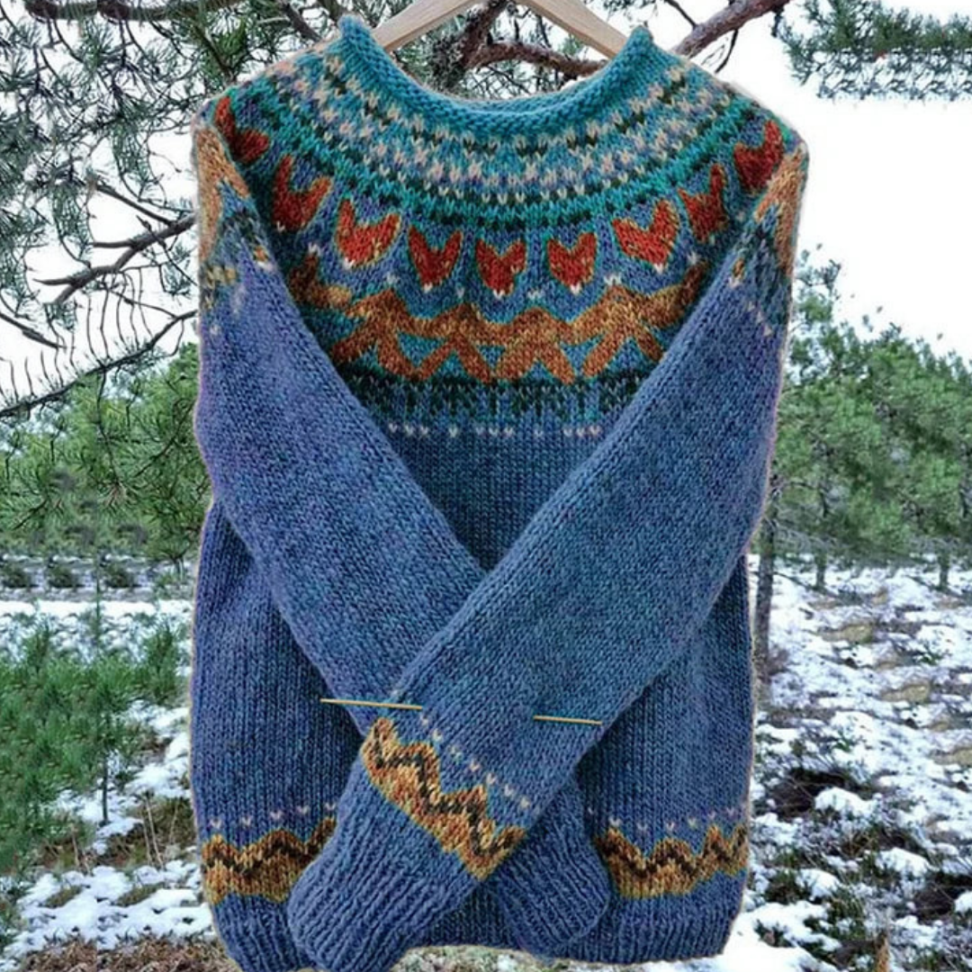 Vintage wintertrui voor dames | Ronde hals 1
