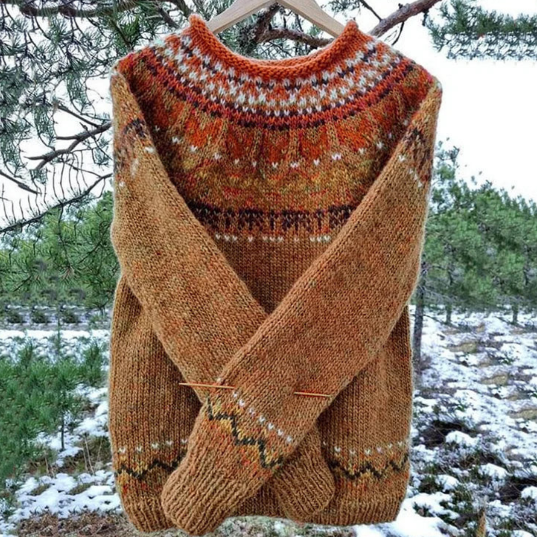 Vintage wintertrui voor dames | Ronde hals 2