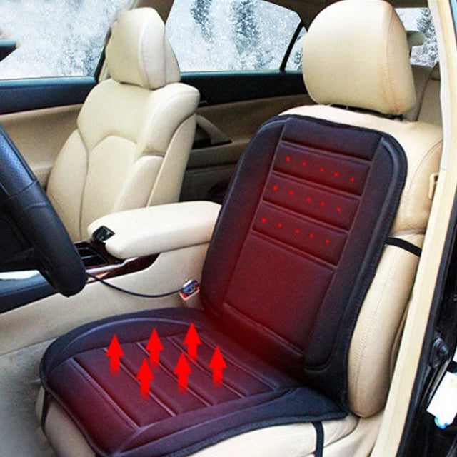 Volledig dekkende verwarmde winterautostoelverwarmer kussen 0