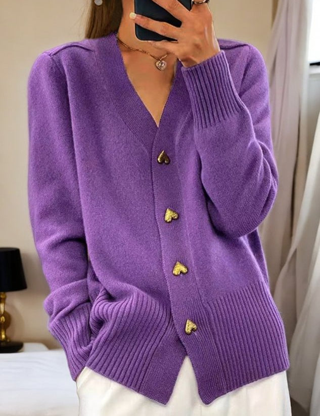 Warm damesvest | met hartjesknoopjes 3