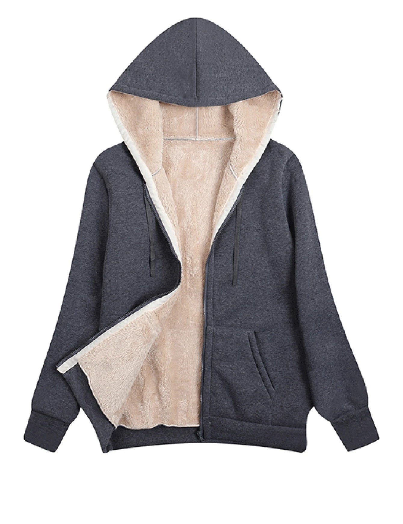 Warme fleecejas met capuchon voor dames | Lange mouw 1
